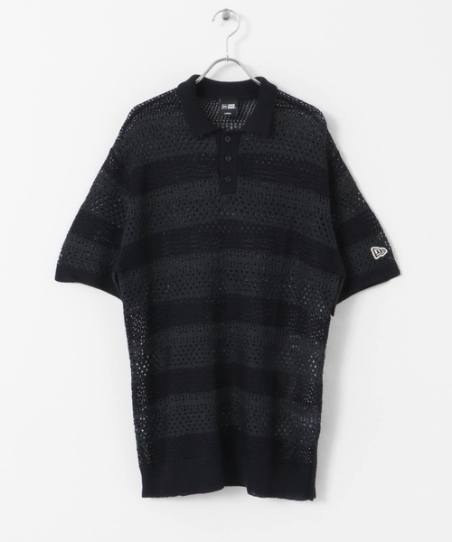 NEW ERA(ニューエラ)の「NEW ERA GOLF SHORT-SLEEVE MESH POLO(ポロシャツ・メンズ・ブラック・MEDIUM/LARGE)」の5枚目の写真