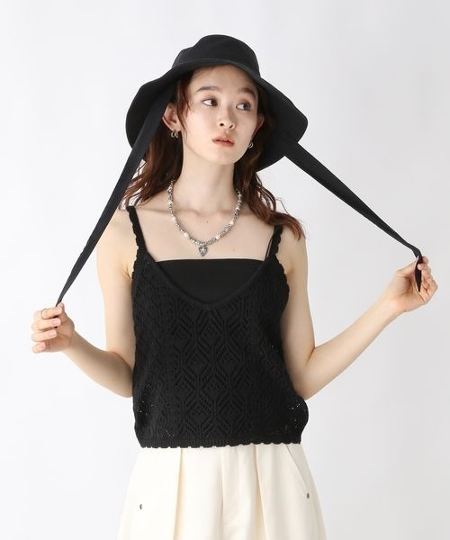 JEANASIS（ジーナシス）の「リボンツキツバヒロ HAT/459389（ハット・レディース・カーキ系/ブラック/ベージュ系その他・FREE）」の8枚目の写真