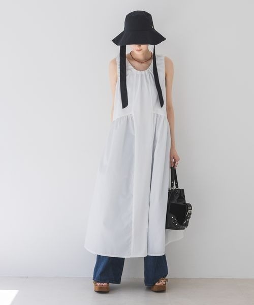 JEANASIS（ジーナシス）の「リボンツキツバヒロ HAT/459389（ハット・レディース・カーキ系/ブラック/ベージュ系その他・FREE）」の4枚目の写真