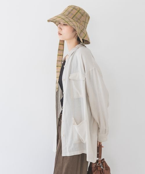 JEANASIS（ジーナシス）の「リボンツキツバヒロ HAT/459389（ハット・レディース・カーキ系/ブラック/ベージュ系その他・FREE）」の7枚目の写真