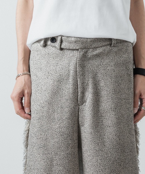 ato（アトウ）の「WIDE FRINGE PANTS（その他パンツ・メンズ・グレー/ブラック・44/46/48）」の7枚目の写真