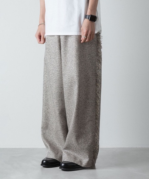 ato（アトウ）の「WIDE FRINGE PANTS（その他パンツ・メンズ・グレー/ブラック・44/46/48）」の16枚目の写真