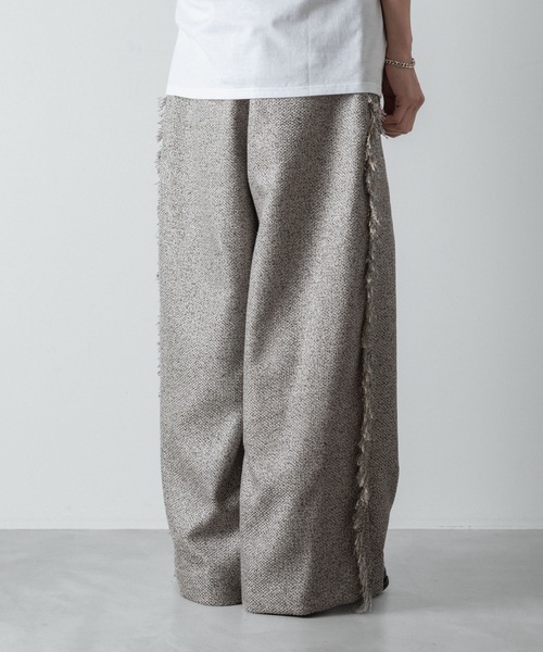 ato（アトウ）の「WIDE FRINGE PANTS（その他パンツ・メンズ・グレー/ブラック・44/46/48）」の6枚目の写真