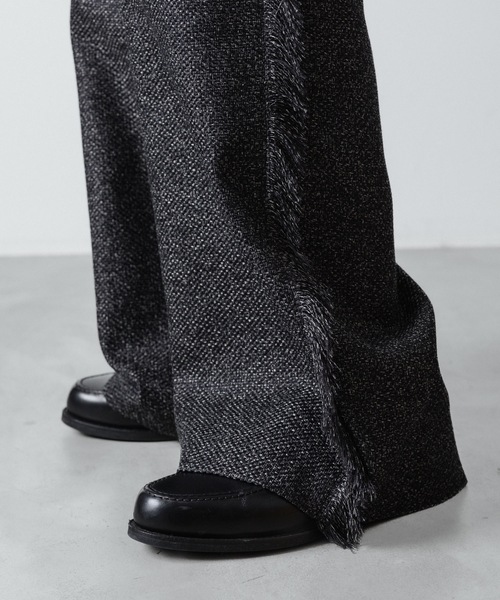 ato（アトウ）の「WIDE FRINGE PANTS（その他パンツ・メンズ・グレー/ブラック・44/46/48）」の20枚目の写真