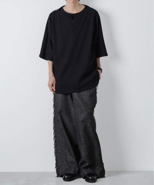 ato（アトウ）の「WIDE FRINGE PANTS（その他パンツ・メンズ・グレー/ブラック・44/46/48）」の21枚目の写真
