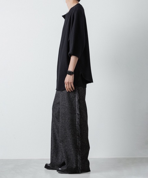 ato（アトウ）の「WIDE FRINGE PANTS（その他パンツ・メンズ・グレー/ブラック・44/46/48）」の22枚目の写真