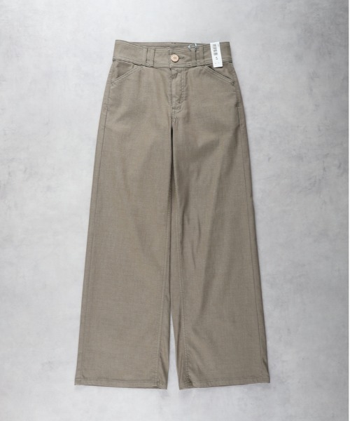 SOMETHING(サムシング)の「SOMETHING(サムシング)「SUMMER COOL」 涼しいセミワイドデニムパンツ(その他パンツ・レディース・ベージュ・L/XS/S/M)」の2枚目の写真
