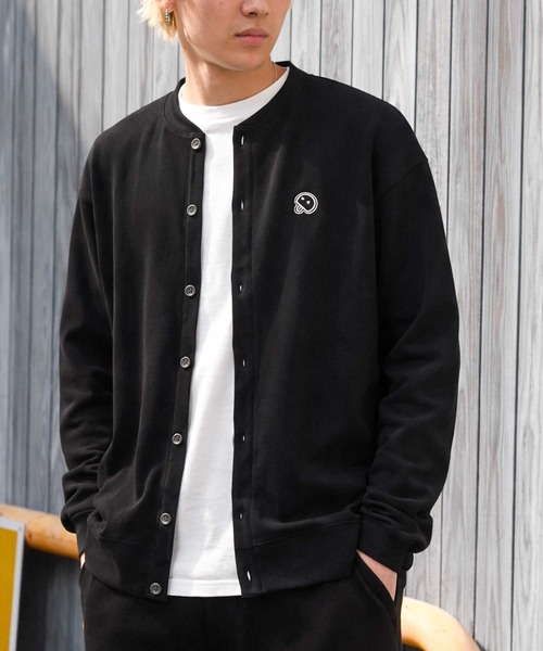 Felt-Maglietta（フェルトマリエッタ）の「[ROUXDI PERFE ルゥディパフィー]日本製裏毛カーディガン（カーディガン/ボレロ・メンズ・ホワイト/ブラック/ベージュ・MEDIUM/LARGE）」の3枚目の写真