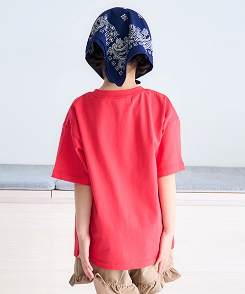 and D. petit main(アンドディープティマイン)の「【綿100%】【365D.】OFUZAKEグラフィックワイド半袖Tシャツ(Tシャツ/カットソー・キッズ・ピンク/ブラック/ブルー/レッド/パープル/ホワイト/グリーン/イエロー・130cm/90cm/110cm/100cm/120cm/140cm/150cm)」の10枚目の写真