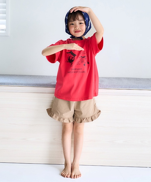and D. petit main(アンドディープティマイン)の「【綿100%】【365D.】OFUZAKEグラフィックワイド半袖Tシャツ(Tシャツ/カットソー・キッズ・ピンク/ブラック/ブルー/レッド/パープル/ホワイト/グリーン/イエロー・130cm/90cm/110cm/100cm/120cm/140cm/150cm)」の11枚目の写真