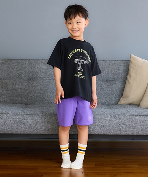 and D. petit main(アンドディープティマイン)の「【綿100%】【365D.】OFUZAKEグラフィックワイド半袖Tシャツ(Tシャツ/カットソー・キッズ・ピンク/ブラック/ブルー/レッド/パープル/ホワイト/グリーン/イエロー・130cm/90cm/110cm/100cm/120cm/140cm/150cm)」の16枚目の写真