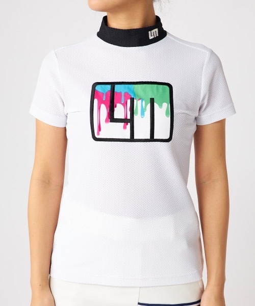 LOUDMOUTH:ラウドマウス】レディースモックネック半袖シャツ ゴルフ