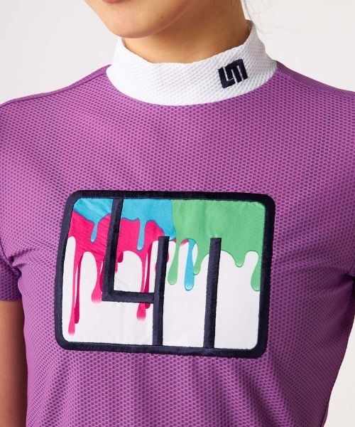 Loudmouth（ラウドマウス）の「【LOUDMOUTH:ラウドマウス】レディースモックネック半袖シャツ　ゴルフ（シャツ/ブラウス・レディース・ブラック/梅/ホワイト/ライトイエロー・LL/LARGE/MEDIUM/SMALL）」の21枚目の写真