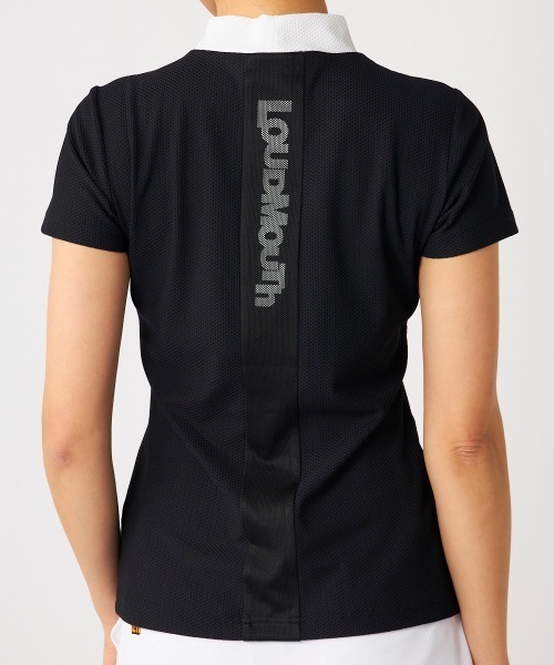 Loudmouth（ラウドマウス）の「【LOUDMOUTH:ラウドマウス】レディースモックネック半袖シャツ　ゴルフ（シャツ/ブラウス・レディース・ブラック/梅/ホワイト/ライトイエロー・LL/LARGE/MEDIUM/SMALL）」の16枚目の写真