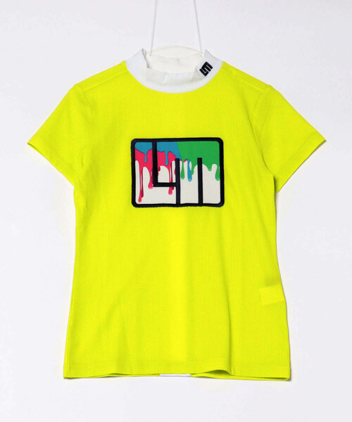 Loudmouth（ラウドマウス）の「【LOUDMOUTH:ラウドマウス】レディースモックネック半袖シャツ　ゴルフ（シャツ/ブラウス・レディース・ブラック/梅/ホワイト/ライトイエロー・LL/LARGE/MEDIUM/SMALL）」の14枚目の写真