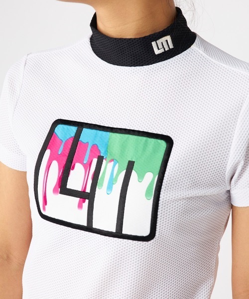 Loudmouth（ラウドマウス）の「【LOUDMOUTH:ラウドマウス】レディースモックネック半袖シャツ　ゴルフ（シャツ/ブラウス・レディース・ブラック/梅/ホワイト/ライトイエロー・LL/LARGE/MEDIUM/SMALL）」の8枚目の写真