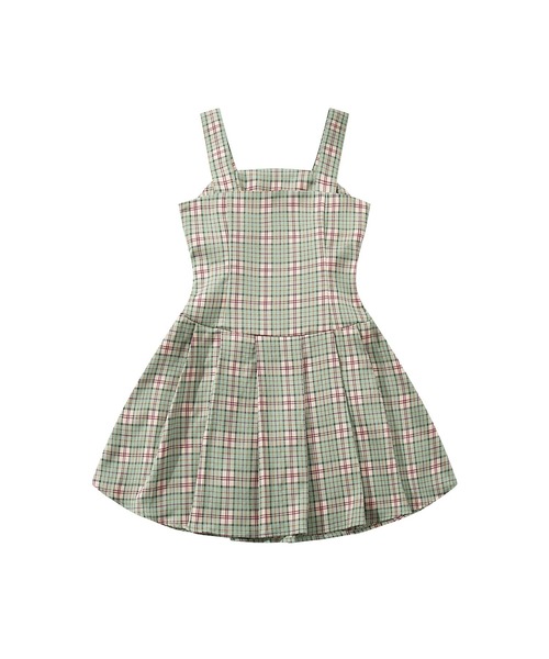 HOOK(フック)の「【HOOK】for girls チェック柄ジャンパースカート(ジャンパースカート・レディース・ブラック/グリーン・SMALL/MEDIUM/LARGE)」の7枚目の写真