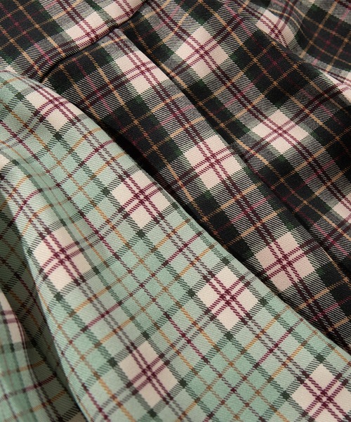HOOK(フック)の「【HOOK】for girls チェック柄ジャンパースカート(ジャンパースカート・レディース・ブラック/グリーン・SMALL/MEDIUM/LARGE)」の8枚目の写真