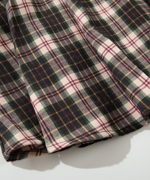 HOOK(フック)の「【HOOK】for girls チェック柄ジャンパースカート(ジャンパースカート・レディース・ブラック/グリーン・SMALL/MEDIUM/LARGE)」の9枚目の写真
