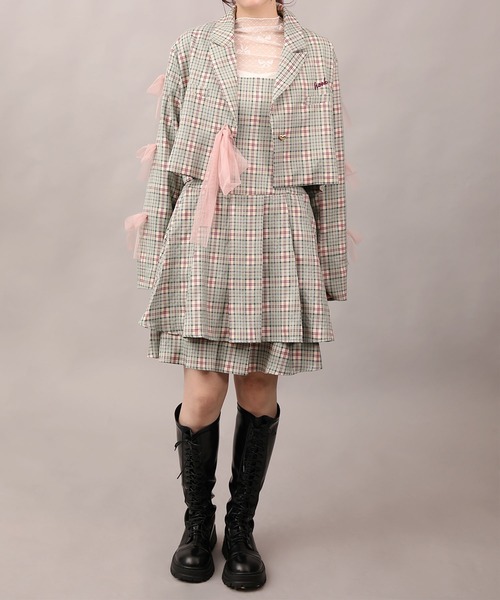 HOOK(フック)の「【HOOK】for girls チェック柄ジャンパースカート(ジャンパースカート・レディース・ブラック/グリーン・SMALL/MEDIUM/LARGE)」の14枚目の写真