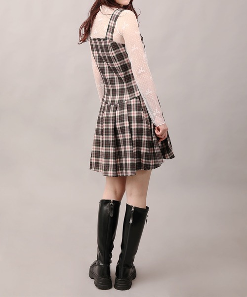 HOOK(フック)の「【HOOK】for girls チェック柄ジャンパースカート(ジャンパースカート・レディース・ブラック/グリーン・SMALL/MEDIUM/LARGE)」の17枚目の写真