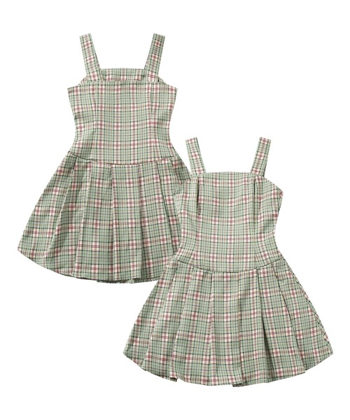 HOOK(フック)の「【HOOK】for girls チェック柄ジャンパースカート(ジャンパースカート・レディース・ブラック/グリーン・SMALL/MEDIUM/LARGE)」の21枚目の写真