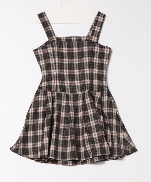 HOOK(フック)の「【HOOK】for girls チェック柄ジャンパースカート(ジャンパースカート・レディース・ブラック/グリーン・SMALL/MEDIUM/LARGE)」の22枚目の写真