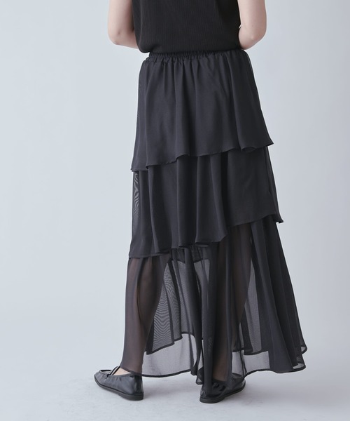 Lui's(ルイス)の「クールメッシュティアードスカート(スカート・レディース・ブラック/ホワイト・FREE)」の13枚目の写真