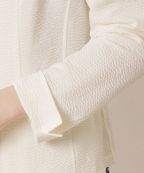 MACKINTOSH LONDON(マッキントッシュ ロンドン)の「ストレッチサッカージャケット(テーラードジャケット・レディース・オフホワイト/ブラック/ブラウン・38/40)」の10枚目の写真