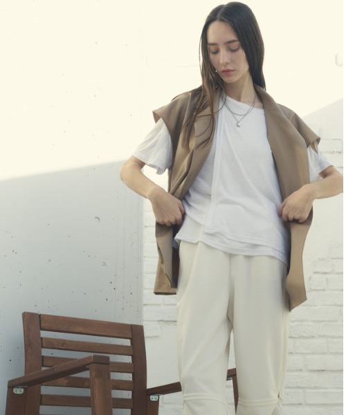 Muel Chic（ミュエルシック）の「Urith tailored vest ウリステーラードベスト（ベスト・レディース・ピンク/ネイビー/ベージュ・FREE）」の10枚目の写真