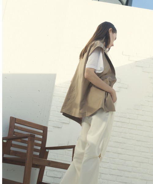 Muel Chic（ミュエルシック）の「Urith tailored vest ウリステーラードベスト（ベスト・レディース・ピンク/ネイビー/ベージュ・FREE）」の8枚目の写真