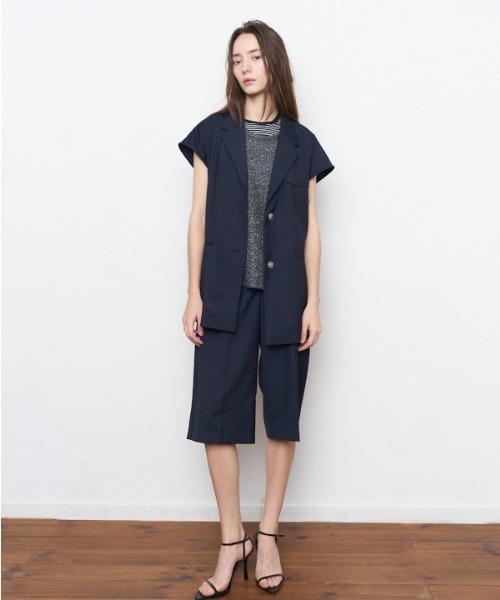 Muel Chic（ミュエルシック）の「Urith tailored vest ウリステーラードベスト（ベスト・レディース・ピンク/ネイビー/ベージュ・FREE）」の14枚目の写真