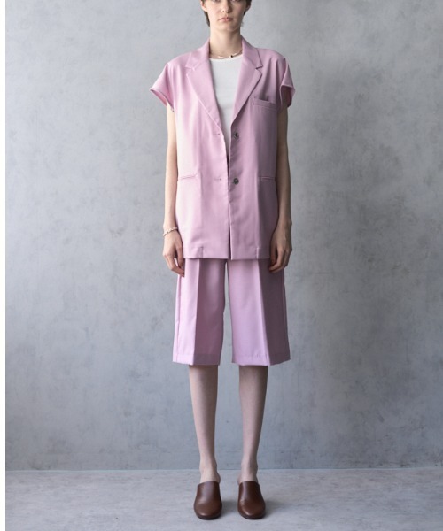 Muel Chic（ミュエルシック）の「Urith tailored vest ウリステーラードベスト（ベスト・レディース・ピンク/ネイビー/ベージュ・FREE）」の18枚目の写真