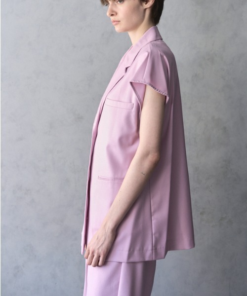 Muel Chic（ミュエルシック）の「Urith tailored vest ウリステーラードベスト（ベスト・レディース・ピンク/ネイビー/ベージュ・FREE）」の19枚目の写真