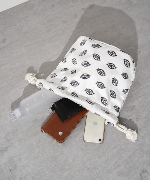 Dickies（ディッキーズ）の「【Dickies】DK EX PRINT PURSE BAG MN / ディッキーズ ロゴ総柄 プリント パースバッグ（ハンドバッグ・メンズ・オレンジ/ブラック・FREE）」の5枚目の写真
