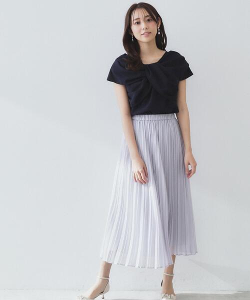 index（インデックス）の「シアープリーツフレアスカート【洗濯機洗い可】（スカート・レディース・ブルー系その他/ピンク系/ライトグレー/チャコールグレー・00）」の8枚目の写真