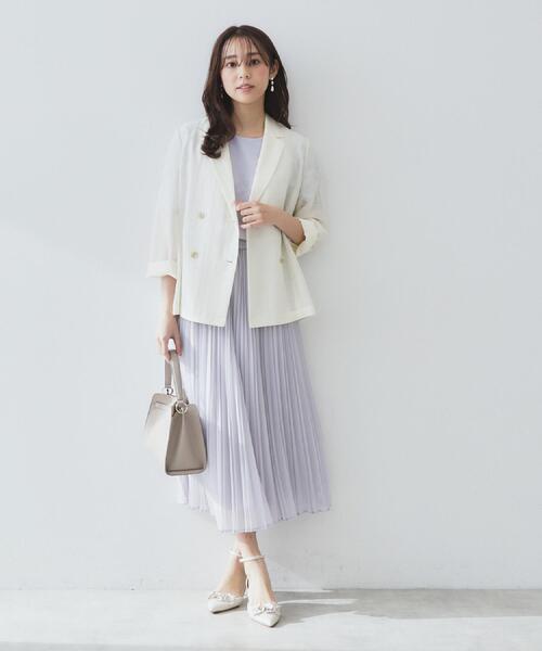 Pre-order] Aurora cloth double side pleated skirt / emerald