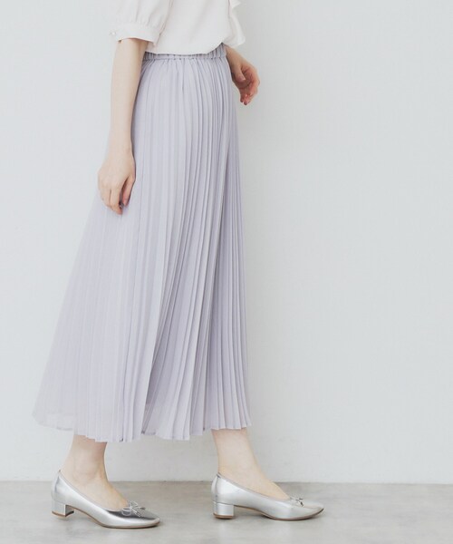 index（インデックス）の「シアープリーツフレアスカート【洗濯機洗い可】（スカート・レディース・ブルー系その他/ピンク系/ライトグレー/チャコールグレー・00）」の14枚目の写真