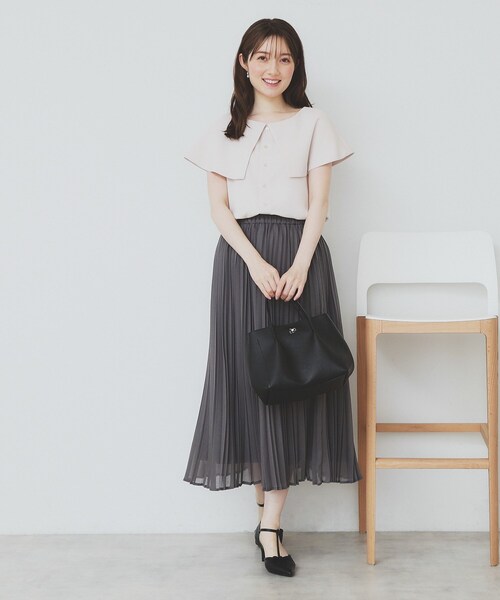 index（インデックス）の「シアープリーツフレアスカート【洗濯機洗い可】（スカート・レディース・ブルー系その他/ピンク系/ライトグレー/チャコールグレー・00）」の19枚目の写真