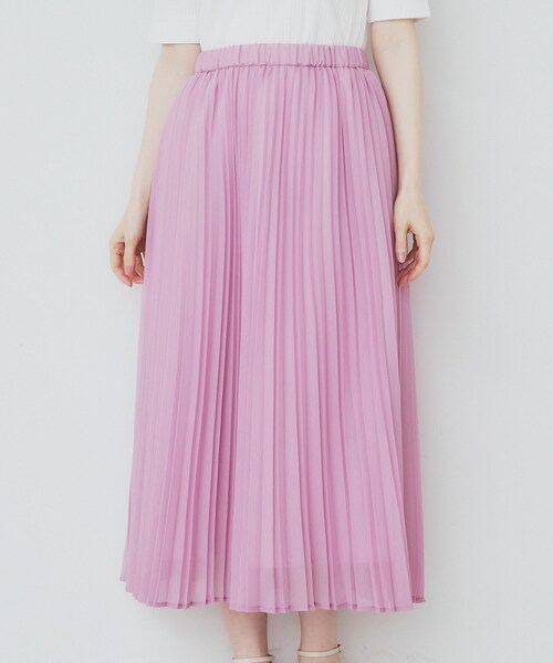 Pre-order] Aurora cloth double side pleated skirt / emerald