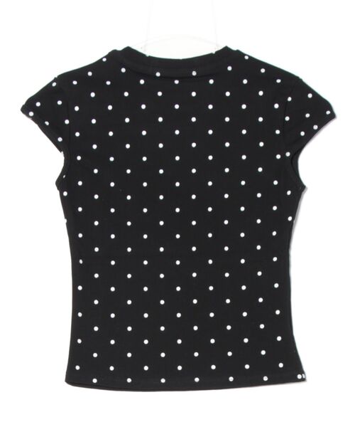 Ritzy(リッツィー)の「トッド柄水玉柄ノースリーブスリムTシャツ(Tシャツ/カットソー・レディース・ホワイト/ブラック/グレー・S/M/L)」の7枚目の写真