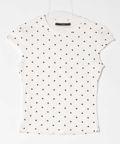 Ritzy(リッツィー)の「トッド柄水玉柄ノースリーブスリムTシャツ(Tシャツ/カットソー・レディース・ホワイト/ブラック/グレー・S/M/L)」の8枚目の写真