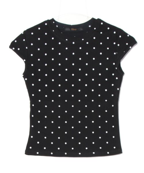 Ritzy(リッツィー)の「トッド柄水玉柄ノースリーブスリムTシャツ(Tシャツ/カットソー・レディース・ホワイト/ブラック/グレー・S/M/L)」の10枚目の写真