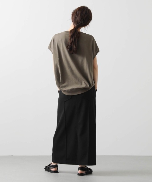 Gready Brilliant(グレディブリリアン)の「ゼブラプリントコクーンフレンチカットソー(Tシャツ/カットソー・レディース・グレイッシュベージュ/カーキ・FREE)」の22枚目の写真