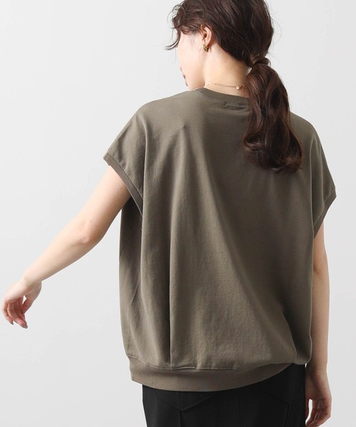 Gready Brilliant(グレディブリリアン)の「ゼブラプリントコクーンフレンチカットソー(Tシャツ/カットソー・レディース・グレイッシュベージュ/カーキ・FREE)」の18枚目の写真