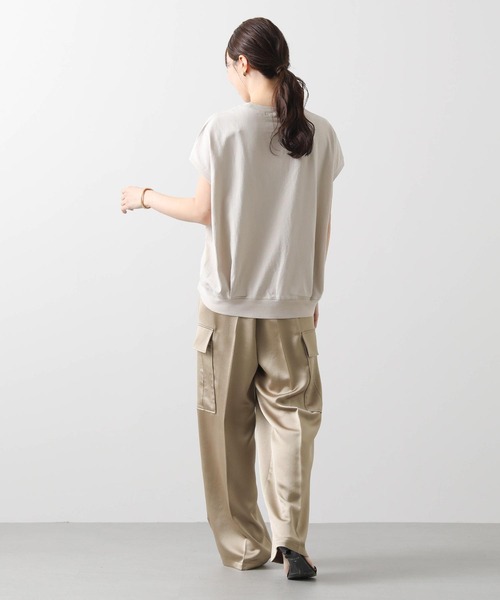 Gready Brilliant(グレディブリリアン)の「ゼブラプリントコクーンフレンチカットソー(Tシャツ/カットソー・レディース・グレイッシュベージュ/カーキ・FREE)」の7枚目の写真