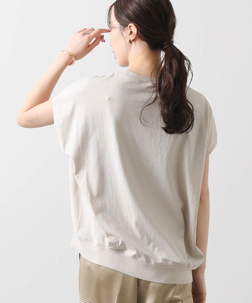 Gready Brilliant(グレディブリリアン)の「ゼブラプリントコクーンフレンチカットソー(Tシャツ/カットソー・レディース・グレイッシュベージュ/カーキ・FREE)」の3枚目の写真