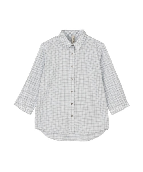 TOKYO SHIRTS（トウキョウシャツ）の「【Pitta Re:)】ふわっとガーゼシャツ 七分袖 綿100% レディースカジュアルシャツ（シャツ/ブラウス・レディース・グレー・S/M/L/LL）」の8枚目の写真