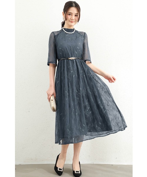 JOVANI これはお買い得！ハイネック装飾レースロングドレス黒 楽天市場】ロングドレス キラキラ ストーン飾り シースルー