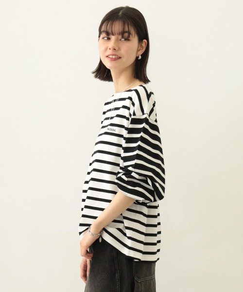 MILKFED.(ミルクフェド)の「STRIPED L/S TOP(Tシャツ/カットソー・レディース・マルチ/ブラック/グリーン・ONE SIZE)」の21枚目の写真